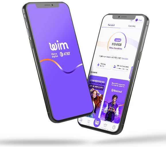 Telefonos mostrando app somos wim